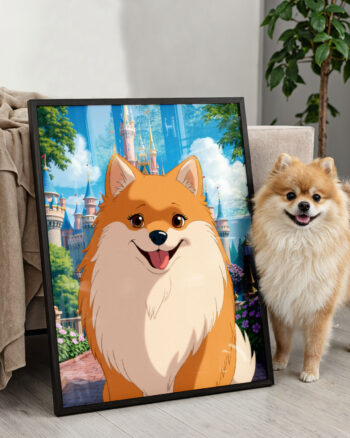 Famous Flat Animated Movie Style - Custom Pet Portrait Poster Canvas