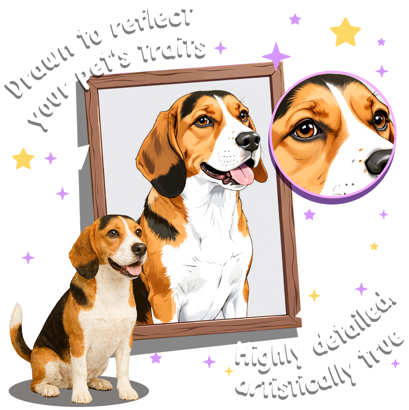 Eldritch Comics Modern Cartoon Illustration Style - Custom Pet Portrait Poster Canvas Eldritch Comics