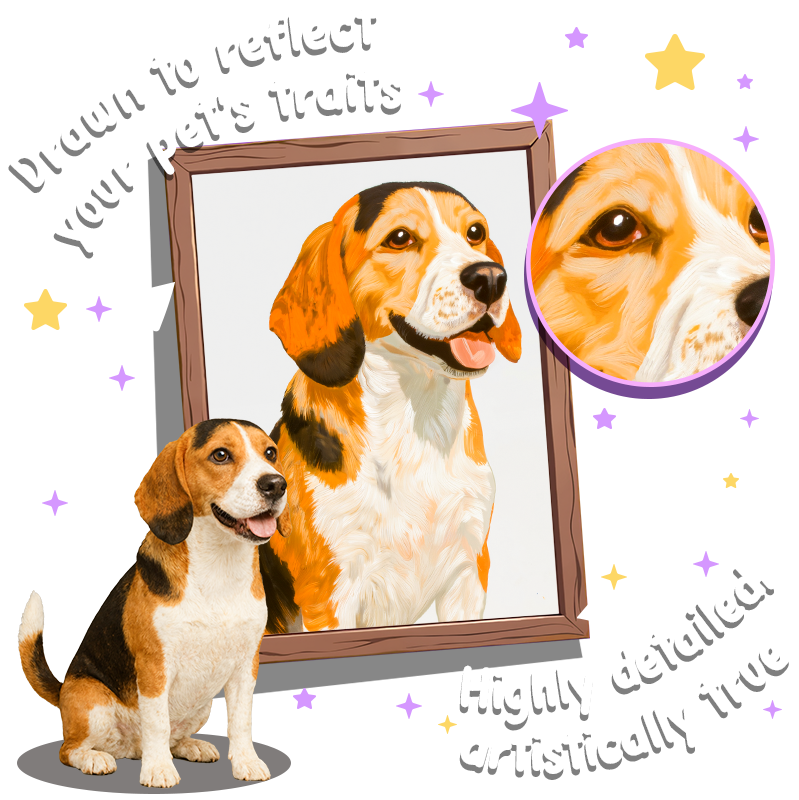 Impressionist Oil Painting - Custom Pet Portrait Poster Canvas Post Impressionist Painter