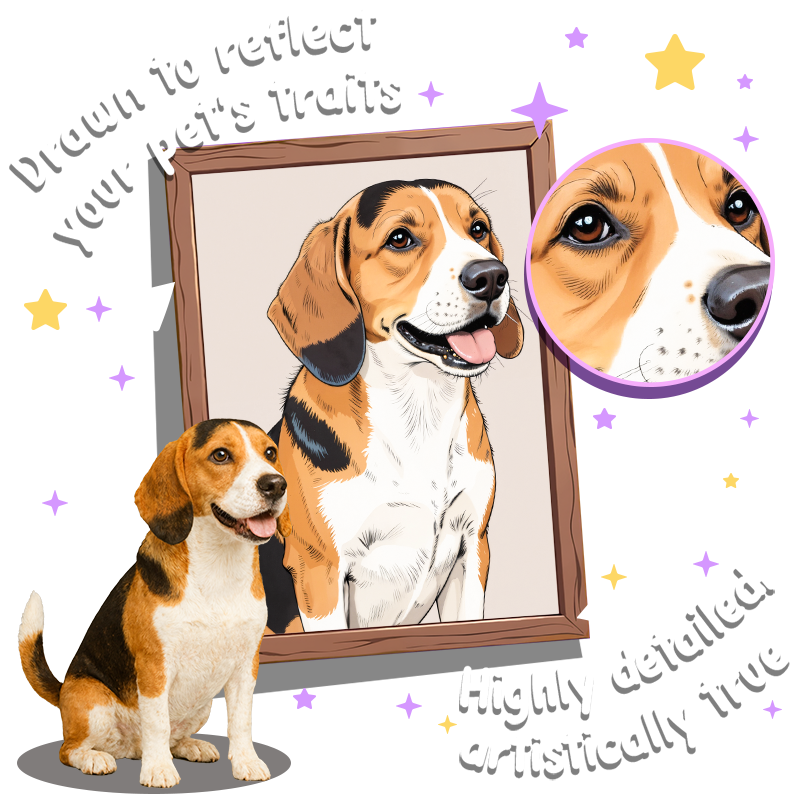 Realistic ComicBook Realistic Comic Art Style - Custom Pet Portrait Poster Canvas Realistic ComicBook