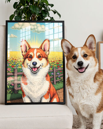 Vintage Comic Book - Custom Pet Portrait Poster Canvas